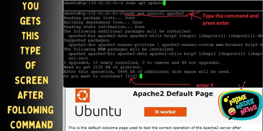 Install Apache2 Server in AWS EC2 Instance 